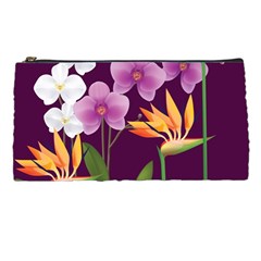 White Blossom Flower Pencil Cases by Simbadda