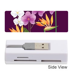 White Blossom Flower Memory Card Reader (stick) by Simbadda