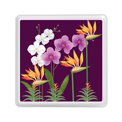 White Blossom Flower Memory Card Reader (square) by Simbadda