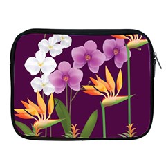 White Blossom Flower Apple Ipad 2/3/4 Zipper Cases by Simbadda