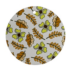 Design Decoration Decor Pattern Round Ornament (two Sides) by Simbadda