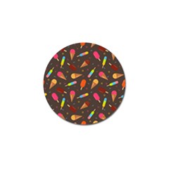 Ice Cream Pattern Seamless Golf Ball Marker (10 Pack)