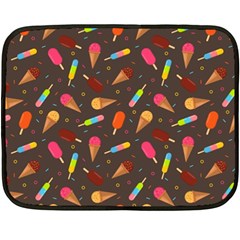 Ice Cream Pattern Seamless Fleece Blanket (Mini)