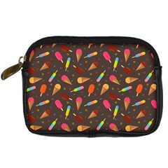 Ice Cream Pattern Seamless Digital Camera Leather Case