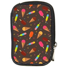 Ice Cream Pattern Seamless Compact Camera Leather Case