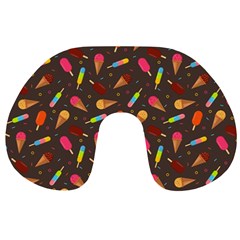 Ice Cream Pattern Seamless Travel Neck Pillows