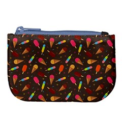 Ice Cream Pattern Seamless Large Coin Purse