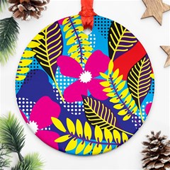 Design Decoration Decor Floral Pattern Ornament (round) by Simbadda