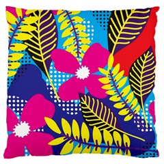 Design Decoration Decor Floral Pattern Large Cushion Case (two Sides) by Simbadda