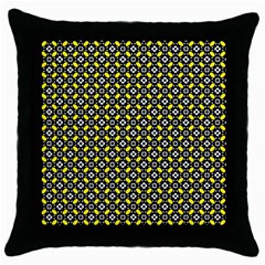 Flower Pattern Pattern Texture Throw Pillow Case (black) by Simbadda