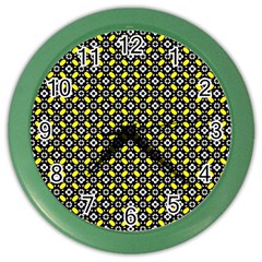 Flower Pattern Pattern Texture Color Wall Clock by Simbadda