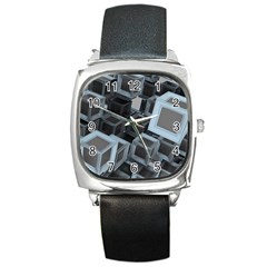 Cube Fantasy Square Shape Square Metal Watch by Simbadda