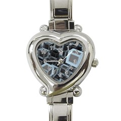 Cube Fantasy Square Shape Heart Italian Charm Watch by Simbadda