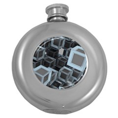 Cube Fantasy Square Shape Round Hip Flask (5 Oz) by Simbadda