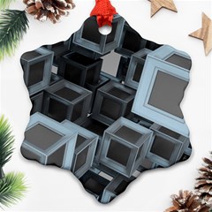 Cube Fantasy Square Shape Ornament (snowflake) by Simbadda