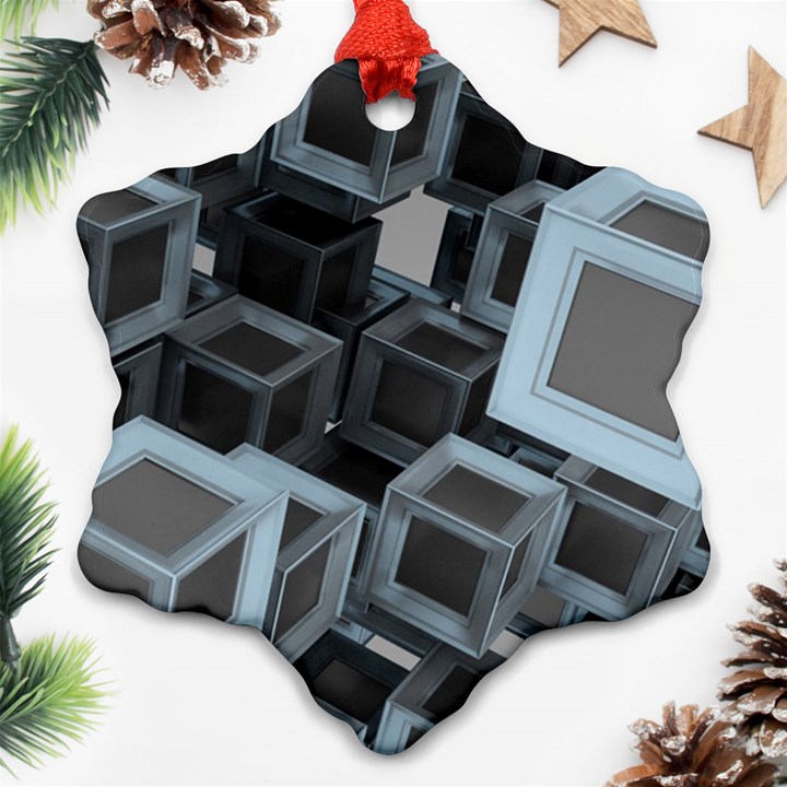 Cube Fantasy Square Shape Ornament (Snowflake)