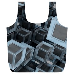 Cube Fantasy Square Shape Full Print Recycle Bag (xl) by Simbadda