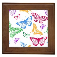 Butterfly Butterflies Vintage Framed Tiles by Simbadda