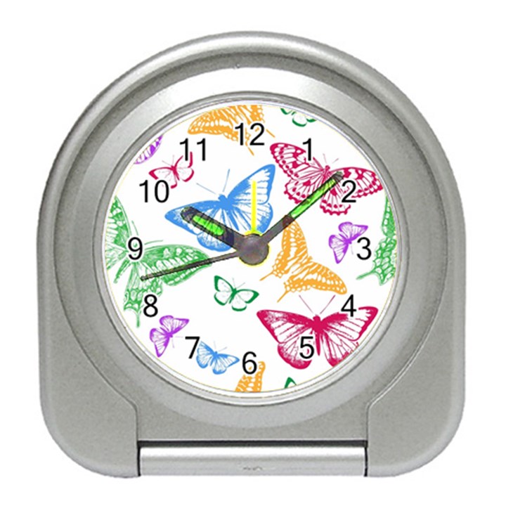 Butterfly Butterflies Vintage Travel Alarm Clock