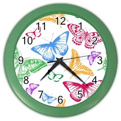 Butterfly Butterflies Vintage Color Wall Clock by Simbadda