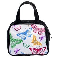 Butterfly Butterflies Vintage Classic Handbag (two Sides) by Simbadda