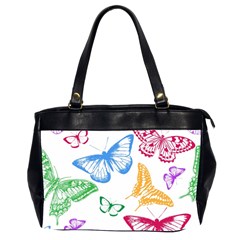 Butterfly Butterflies Vintage Oversize Office Handbag (2 Sides) by Simbadda