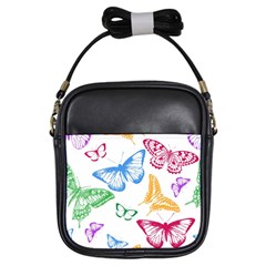 Butterfly Butterflies Vintage Girls Sling Bag by Simbadda