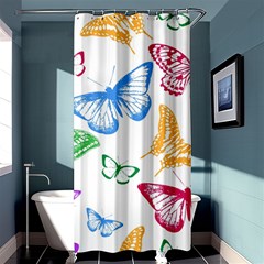 Butterfly Butterflies Vintage Shower Curtain 36  X 72  (stall)  by Simbadda