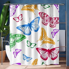 Butterfly Butterflies Vintage Shower Curtain 60  X 72  (medium)  by Simbadda