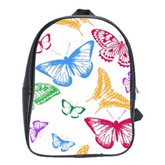 Butterfly Butterflies Vintage School Bag (xl) by Simbadda