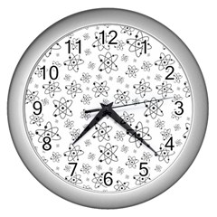 Atom Chemistry Science Physics Wall Clock (silver) by Simbadda