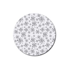 Atom Chemistry Science Physics Rubber Coaster (round)  by Simbadda