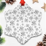 Atom Chemistry Science Physics Snowflake Ornament (Two Sides) Front