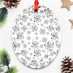 Atom Chemistry Science Physics Oval Filigree Ornament (Two Sides) Back