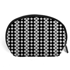 Black And White Texture Accessory Pouch (large) by Simbadda