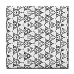 Black And White Pattern Tile Coasters by Simbadda