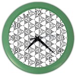 Black And White Pattern Color Wall Clock Front