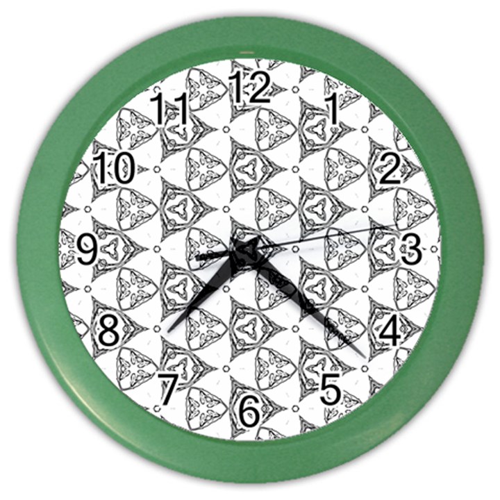 Black And White Pattern Color Wall Clock