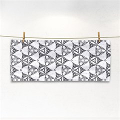 Black And White Pattern Hand Towel by Simbadda