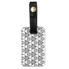 Black And White Pattern Luggage Tags (one Side)  by Simbadda