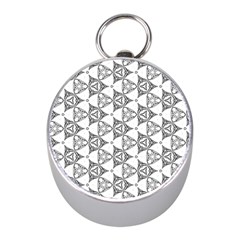 Black And White Pattern Mini Silver Compasses by Simbadda