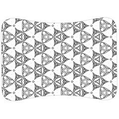 Black And White Pattern Velour Seat Head Rest Cushion by Simbadda