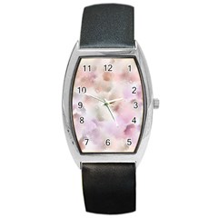 Watercolor Seamless Texture Barrel Style Metal Watch