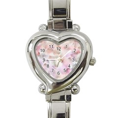 Watercolor Seamless Texture Heart Italian Charm Watch