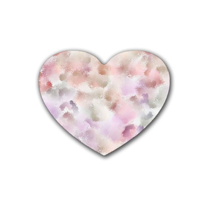 Watercolor Seamless Texture Rubber Coaster (Heart) 