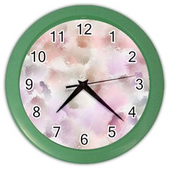 Watercolor Seamless Texture Color Wall Clock by Simbadda