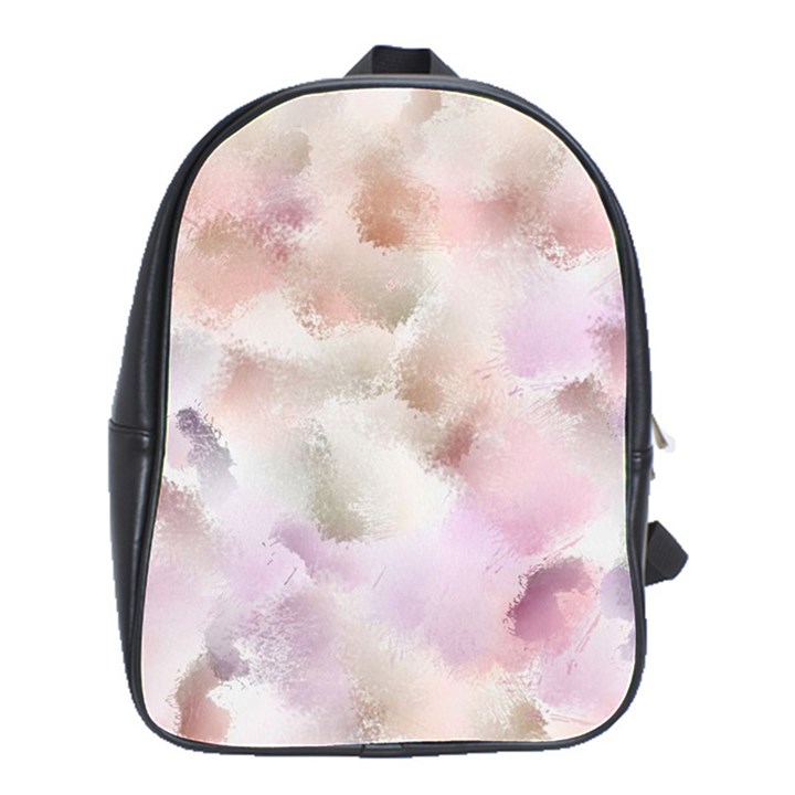 Watercolor Seamless Texture School Bag (Large)