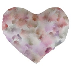 Watercolor Seamless Texture Large 19  Premium Flano Heart Shape Cushions