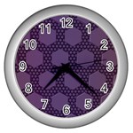 Hexagon Grid Geometric Hexagonal Wall Clock (Silver) Front