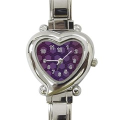 Hexagon Grid Geometric Hexagonal Heart Italian Charm Watch by Simbadda